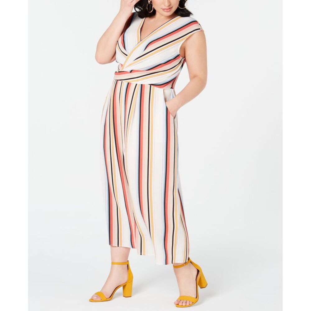 Speechless Plus Size Surplice Jumpsuit